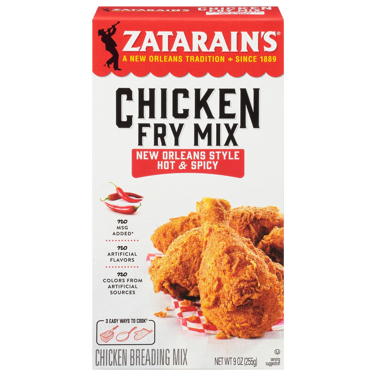 slide 1 of 13, Zatarain's Chicken Fry - Hot & Spicy, 9 oz