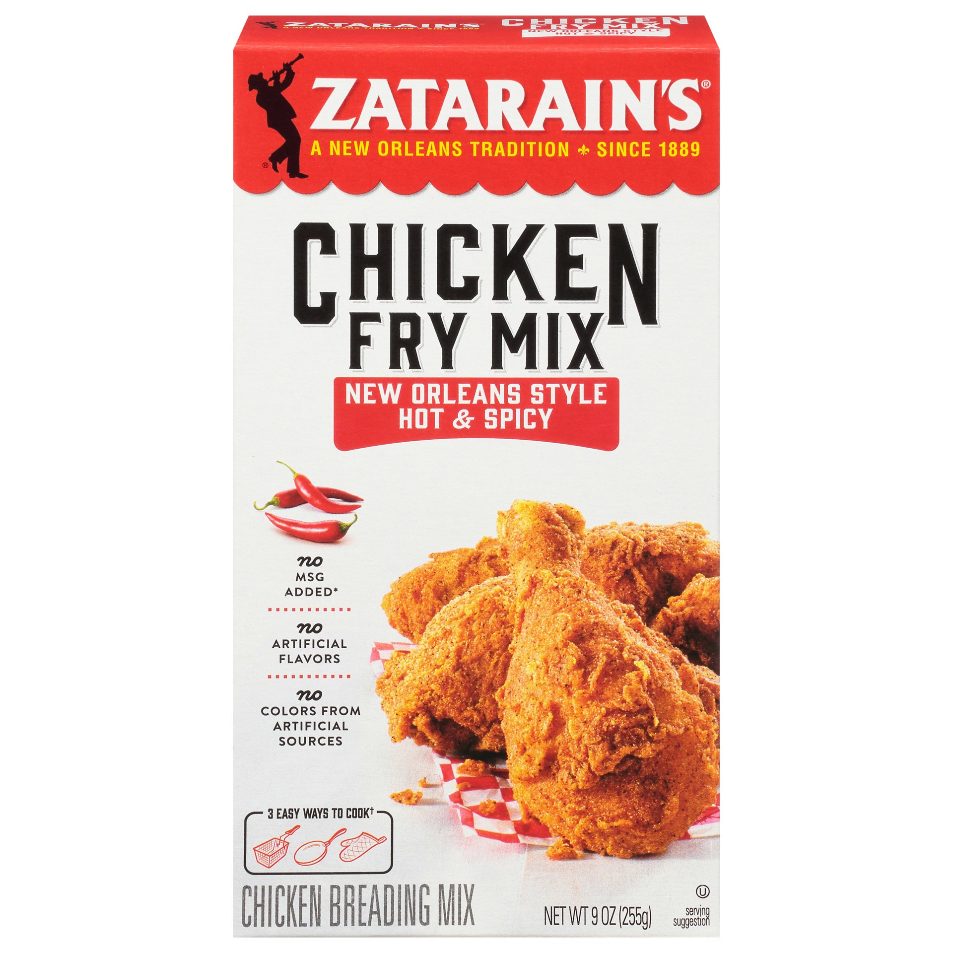 slide 1 of 13, Zatarain's Chicken Fry - Hot & Spicy, 9 oz