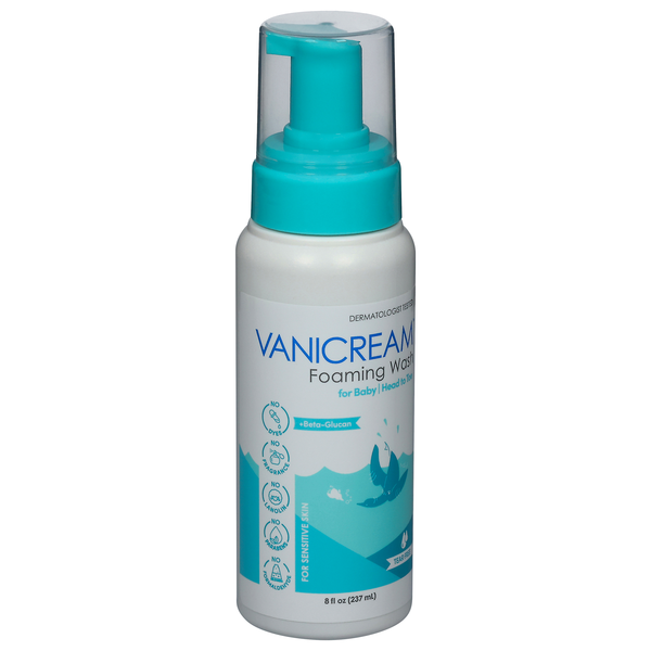 slide 1 of 1, Vanicream Foaming Wash, For Baby, Head To Toe, 8 fl oz