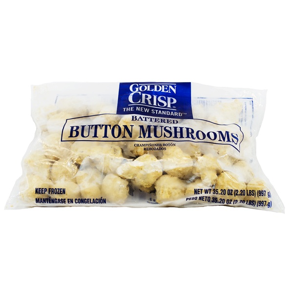 slide 1 of 1, Golden Crisp Battered Button Mushrooms, 2.2 lb