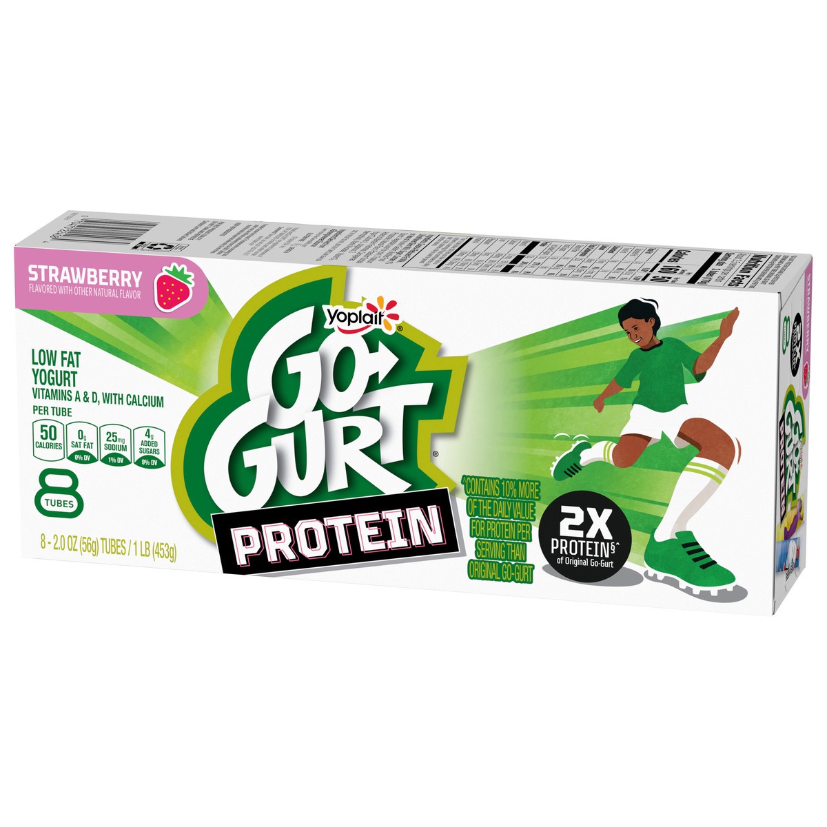 slide 14 of 15, Go-Gurt Protein Strawberry Yogurt Tubes, 8-2 Oz Tubes, 16 oz