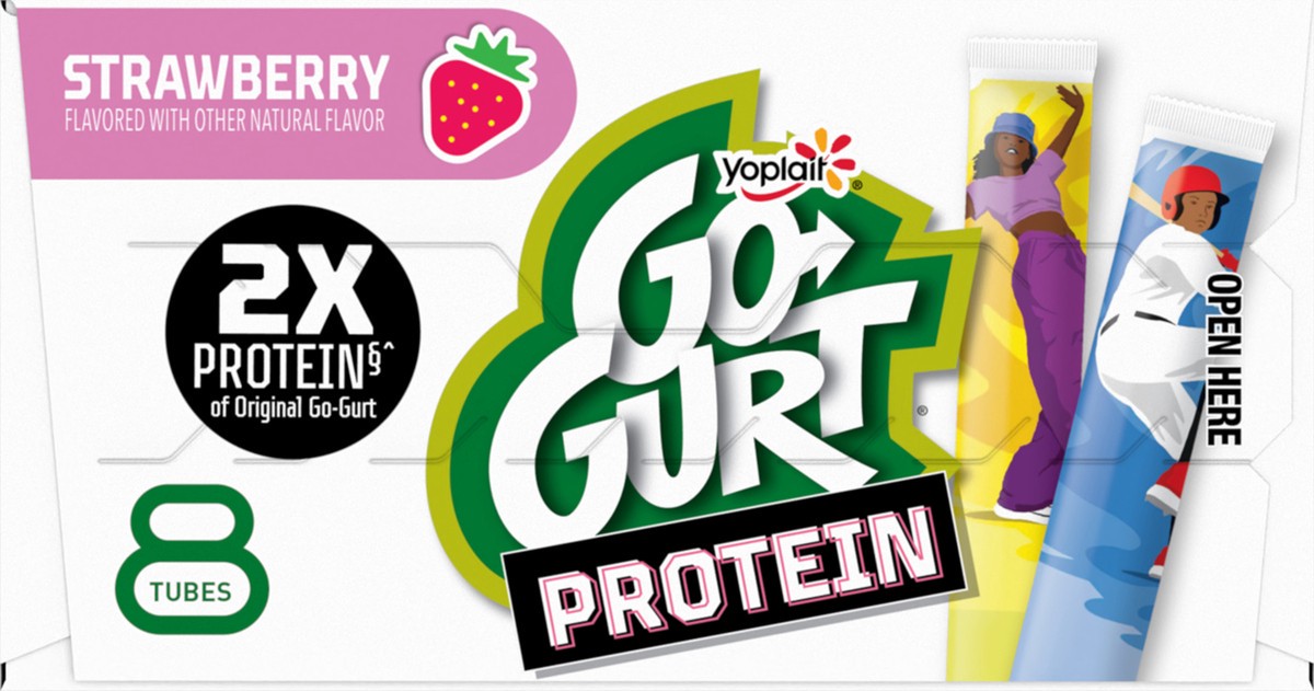 slide 4 of 15, Go-Gurt Protein Strawberry Yogurt Tubes, 8-2 Oz Tubes, 16 oz
