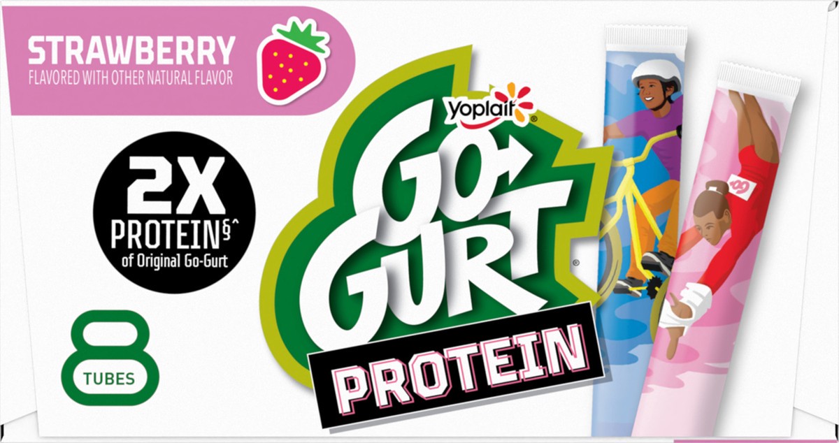 slide 3 of 15, Go-Gurt Protein Strawberry Yogurt Tubes, 8-2 Oz Tubes, 16 oz