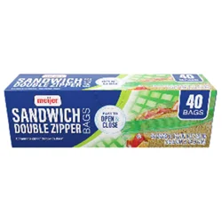Meijer Reclosable Double Zipper Sandwich Bags