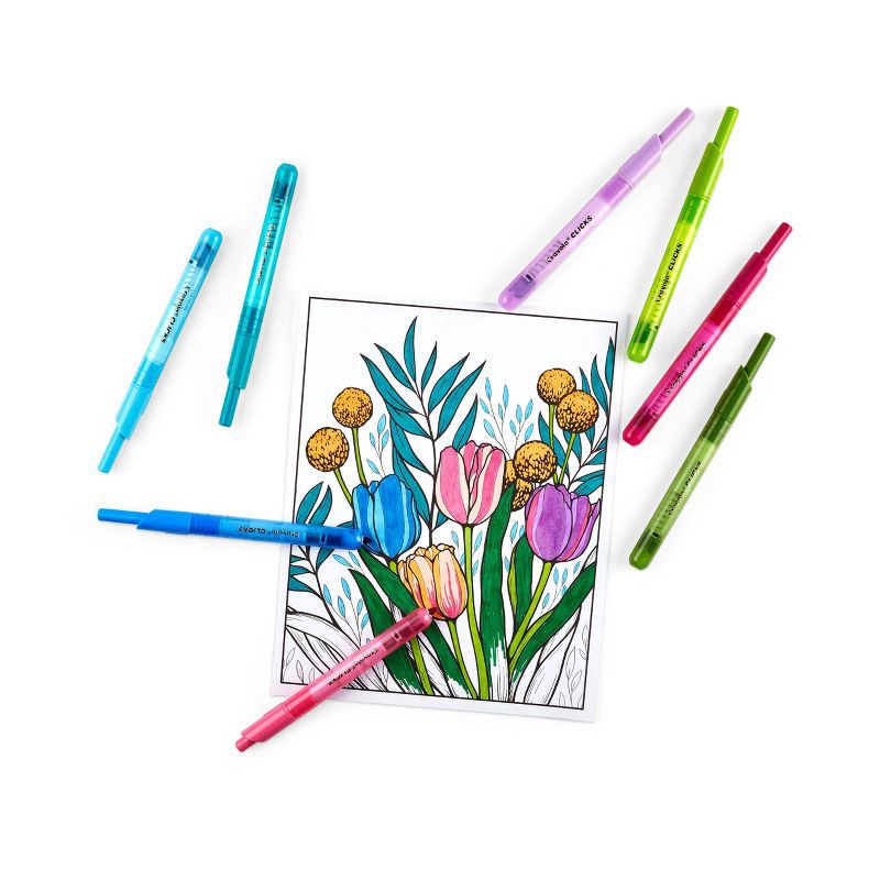 Crayola Washable Markers with Retractable Tips, Clicks, Gifts for Kids