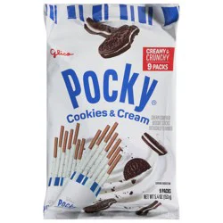 Pocky Cookies & Cream Biscuit Sticks, 9 Packs