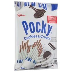 Pocky Cookies & Cream Biscuit Sticks, 9 Packs