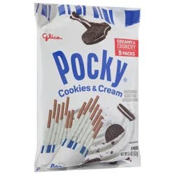 Pocky Cookies & Cream Biscuit Sticks, 9 Packs