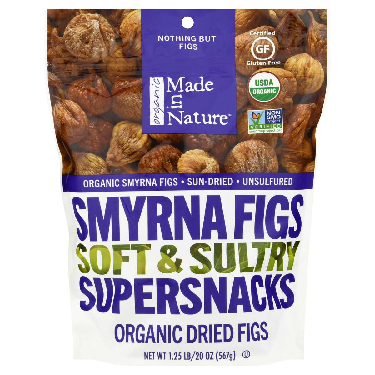 slide 1 of 1, Made in Nature Soft & Sultry Organic Dried Smyrna Figs, 20 oz