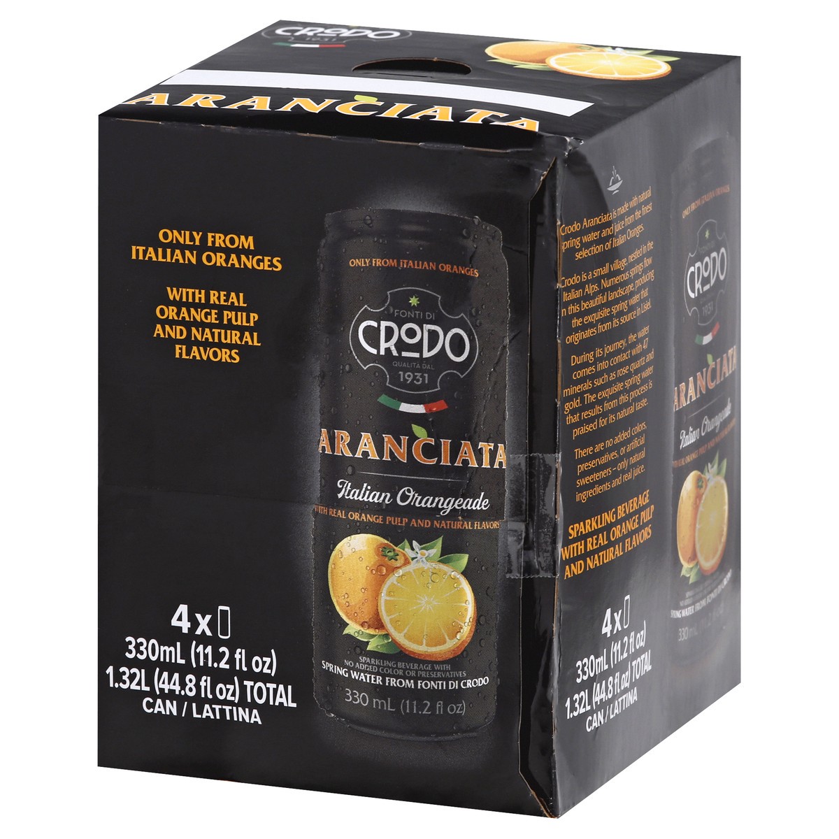 slide 4 of 13, Crodo 4 Pack Aranciata Italian Orangeade 4 ea - 4 ct, 4 ct