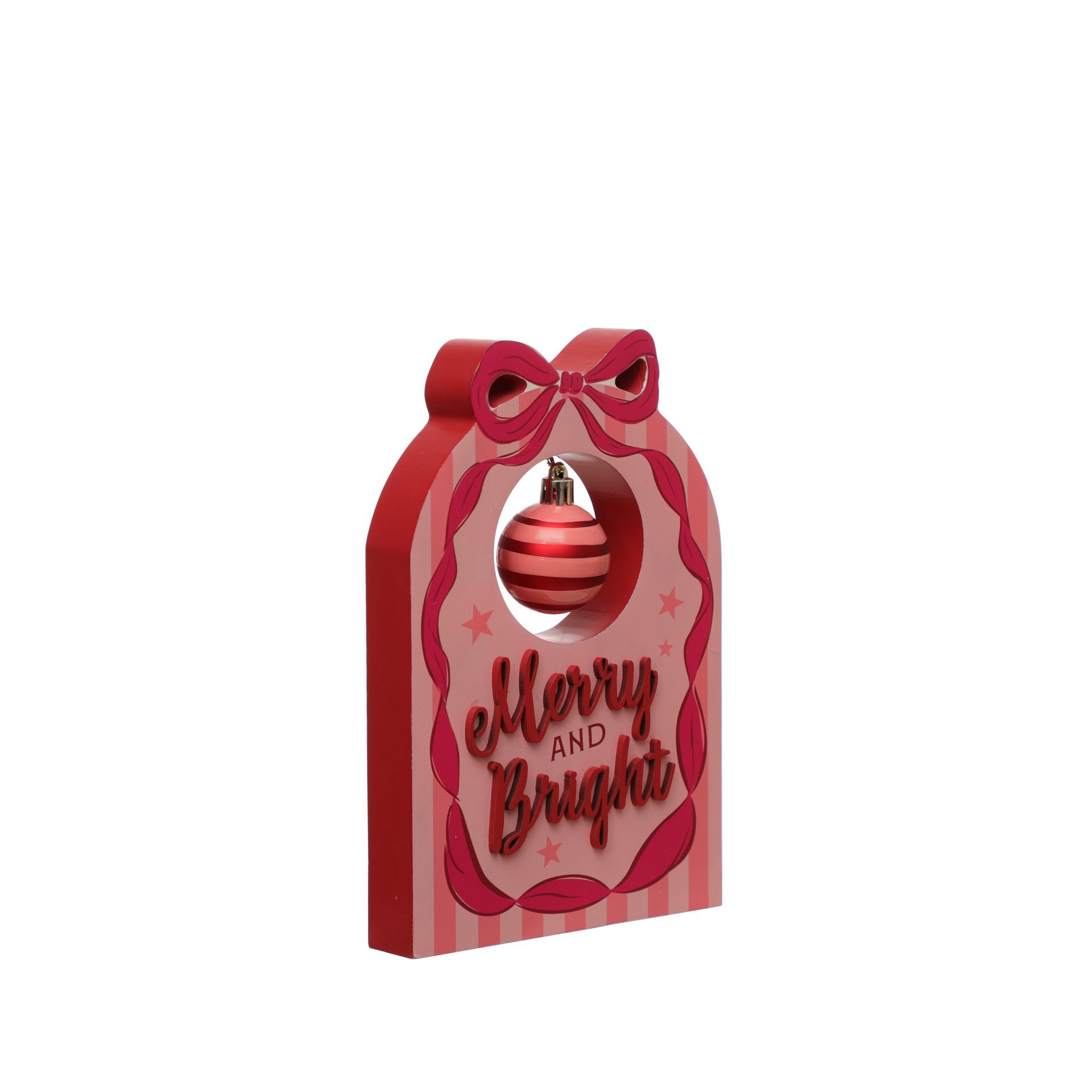 slide 2 of 3, 8" Merry & Bright Hanging Ornament Tabletop Decor By Ashland, 8 in