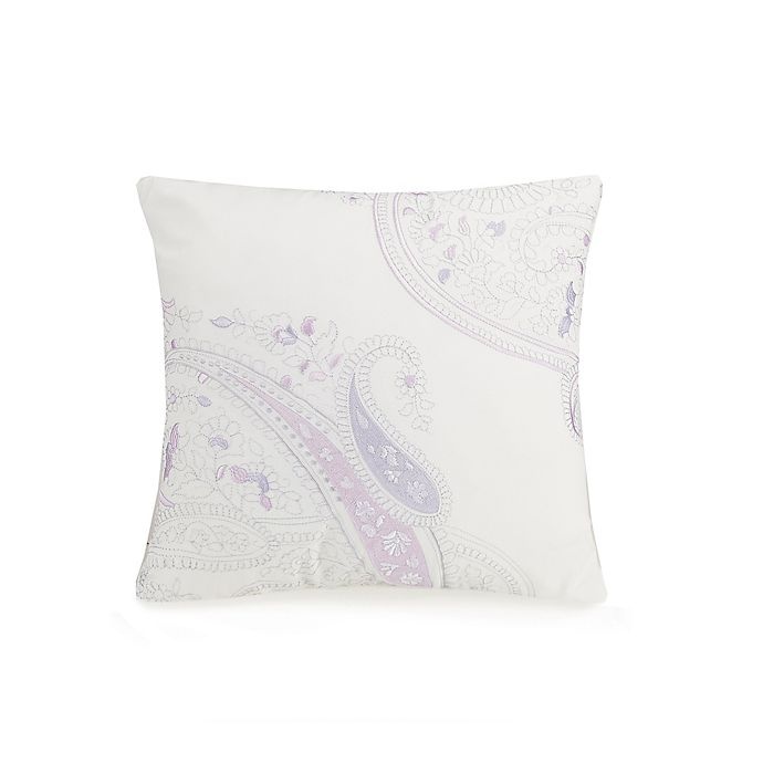 slide 1 of 1, Jessica Simpson Dancing Paisley Square Throw Pillow - Lavender, 1 ct