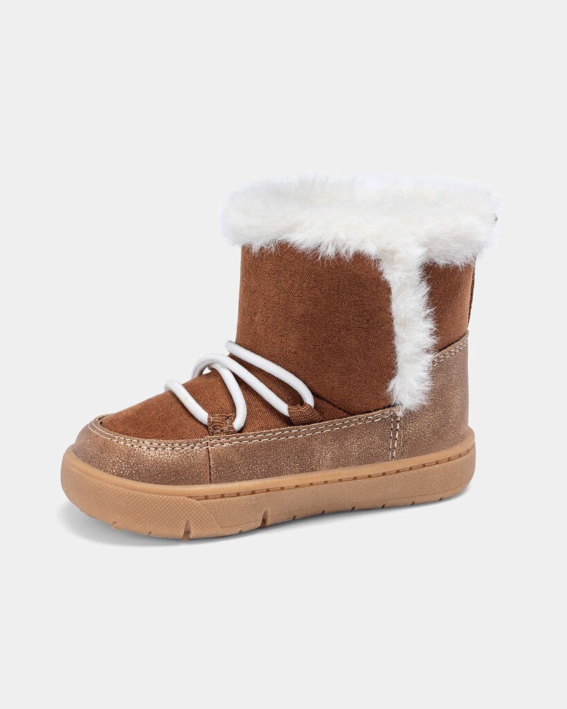 slide 5 of 6, Carter's Baby Girl Every Step® First Walker Boots - Khaki Brown 2.5, 1 ct