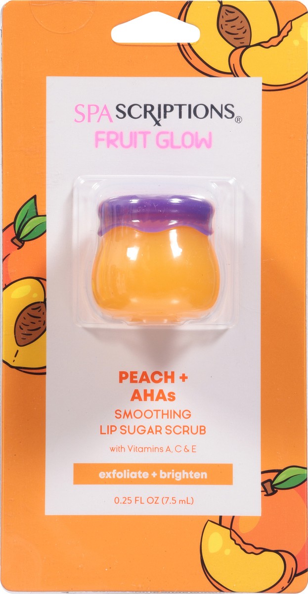 slide 11 of 13, Spascriptions Peach & Honey Lip Sugar Scrub - .25 FZ, 0.25 fl oz