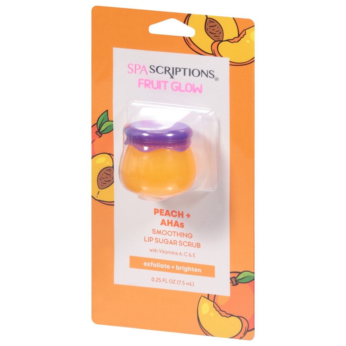 slide 5 of 13, Spascriptions Peach & Honey Lip Sugar Scrub - .25 FZ, 0.25 fl oz