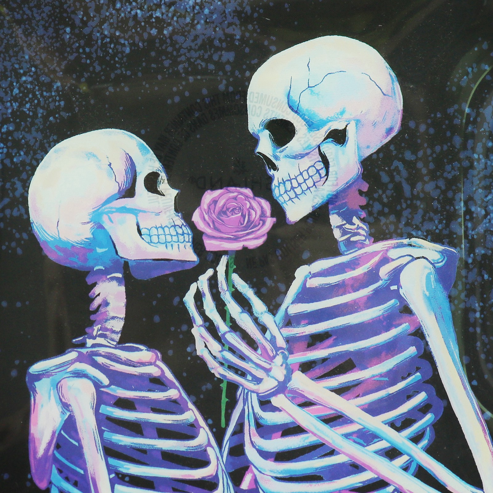 slide 2 of 3, 6" X 6" Skeletons Glass Plate By Ashland, 6 in x 6 in