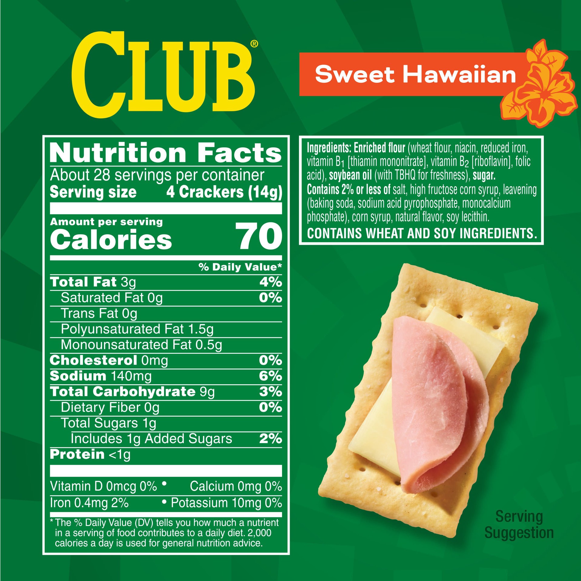 slide 2 of 7, Club Crackers Sweet Hawaiian 13.7oz - 13.7 OZ, 13.7 oz