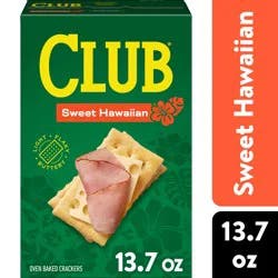 Club Crackers, Lunch Snacks, Snack Crackers, Sweet Hawaiian, 13.7oz Box, 1 Box