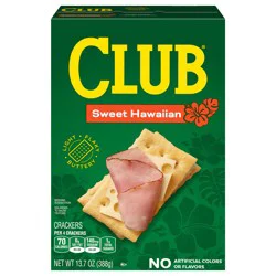 Club Crackers, Lunch Snacks, Snack Crackers, Sweet Hawaiian, 13.7oz Box, 1 Box