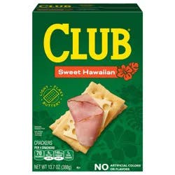 Club Crackers, Lunch Snacks, Snack Crackers, Sweet Hawaiian, 13.7oz Box, 1 Box