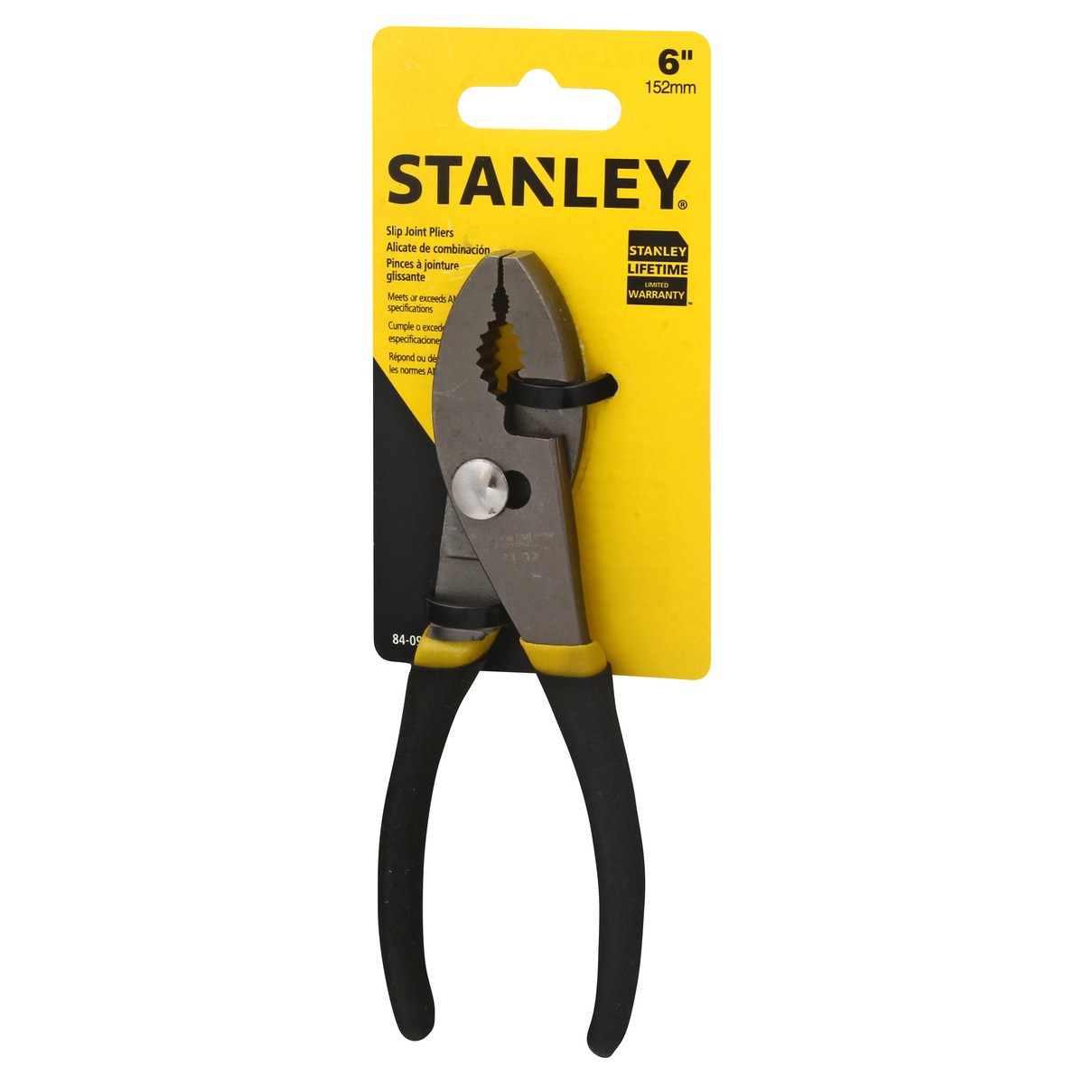 slide 8 of 8, STANLEY 6 Inches Slip Joint Pliers 1 ea, 1 ct