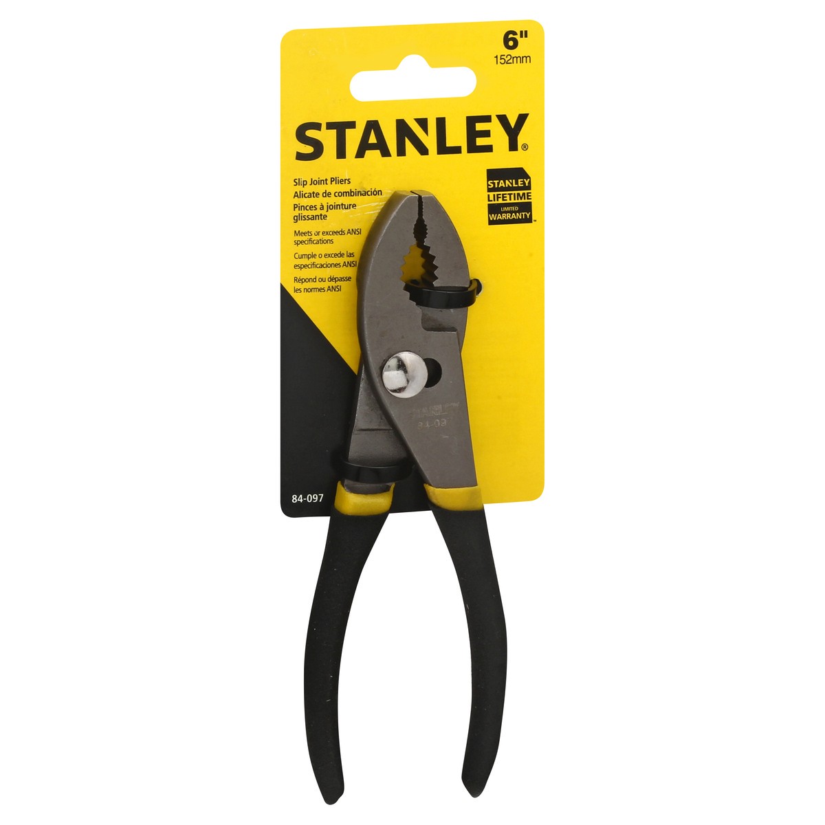 slide 5 of 8, STANLEY 6 Inches Slip Joint Pliers 1 ea, 1 ct