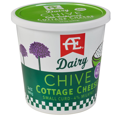 slide 1 of 1, AE Dairy Chive Cottage Cheese 24oz, 24 oz