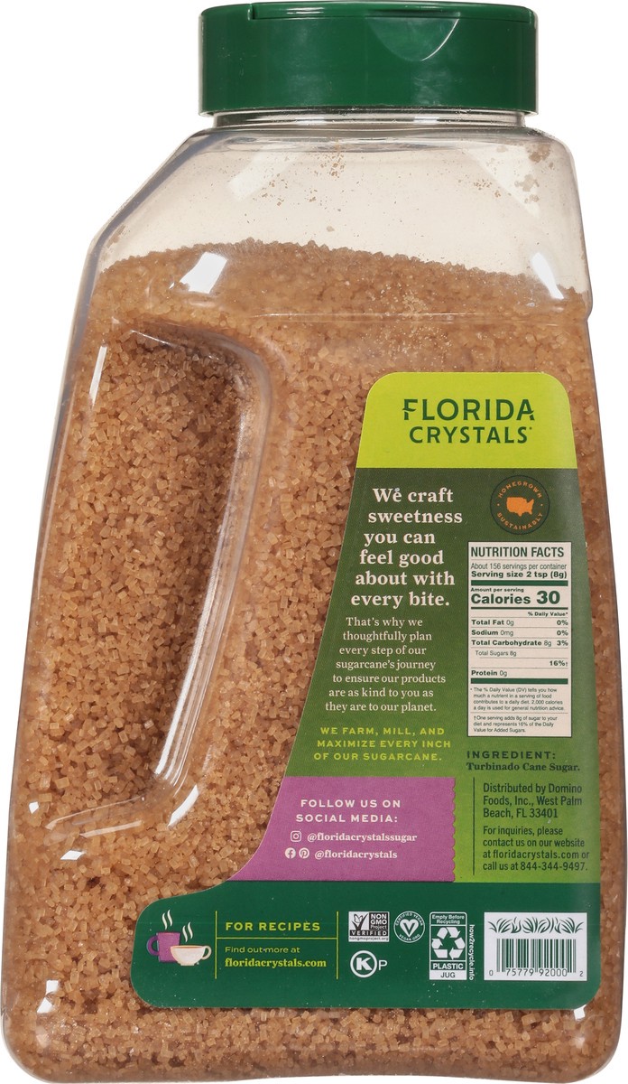 slide 6 of 12, Florida Crystals Turbinado Cane Sugar, 44 oz