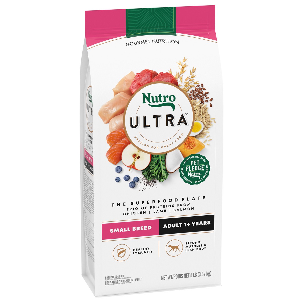 slide 9 of 16, Nutro Ultra Adult 1+ Years Small Breed The Superfood Plate Natural Dog Food 8 lb, 8 Lb