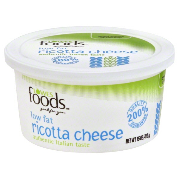 slide 1 of 1, Lowes Foods Low Fat Ricotta Cheese, 15 oz