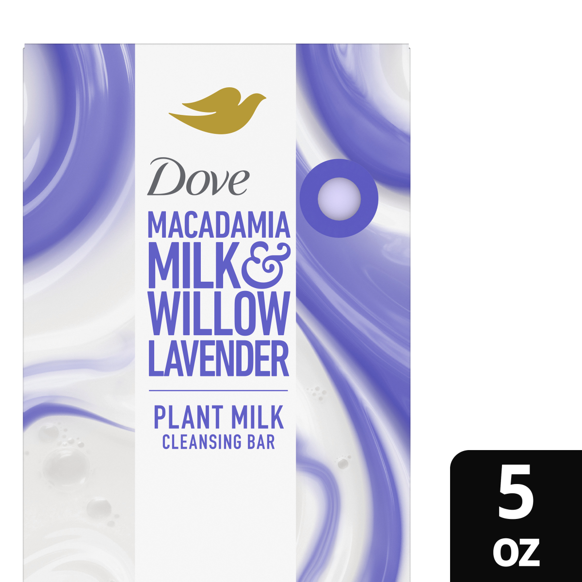 slide 1 of 21, Dove Plant Milk Cleansing Bar Soap Macadamia Milk & Willow Lavender, 5 oz