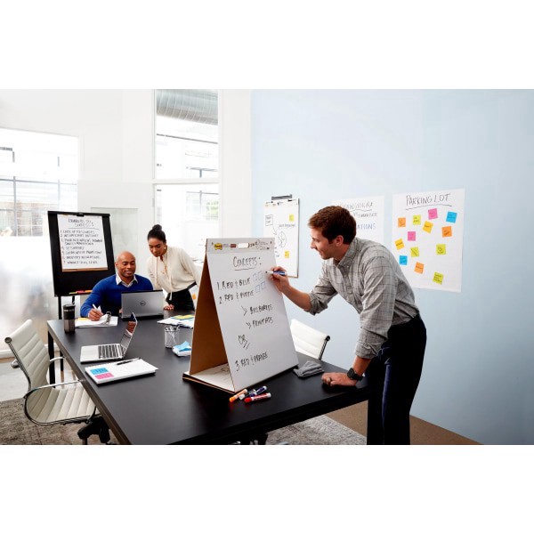 slide 9 of 10, Post-it Notes Super Sticky Dry-Erase Tabletop Easel Pad, 20 ct; 20 in x 23 in