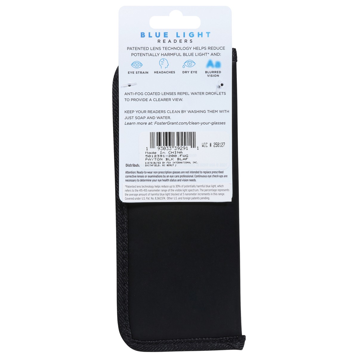 slide 8 of 11, Foster Grant +2.00 Payton BLK BLAF Blue Light Readers 1 ea, 1 ct