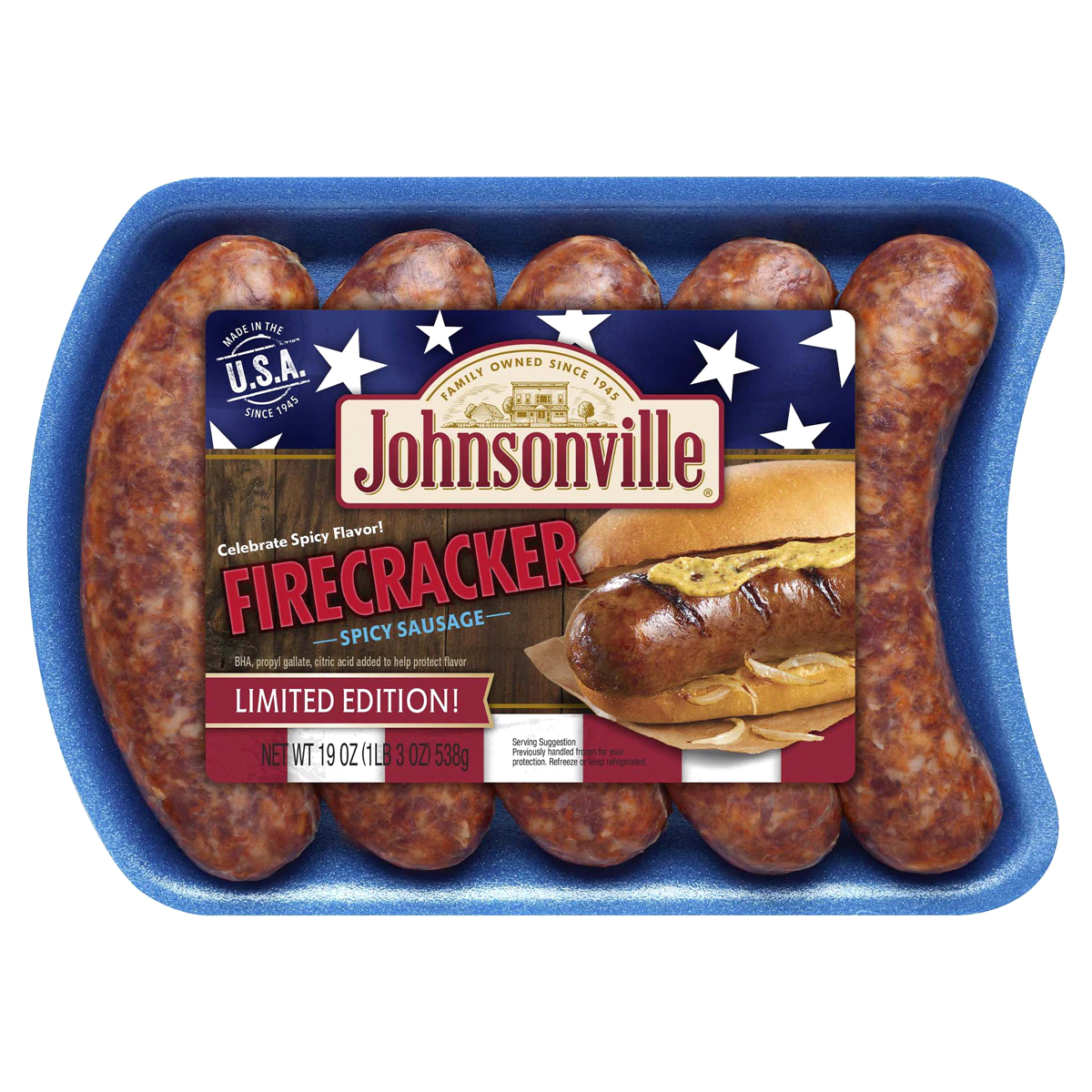 slide 1 of 1, Johnsonville Jalapeno Cheddar Brat, 19 oz, 19 oz