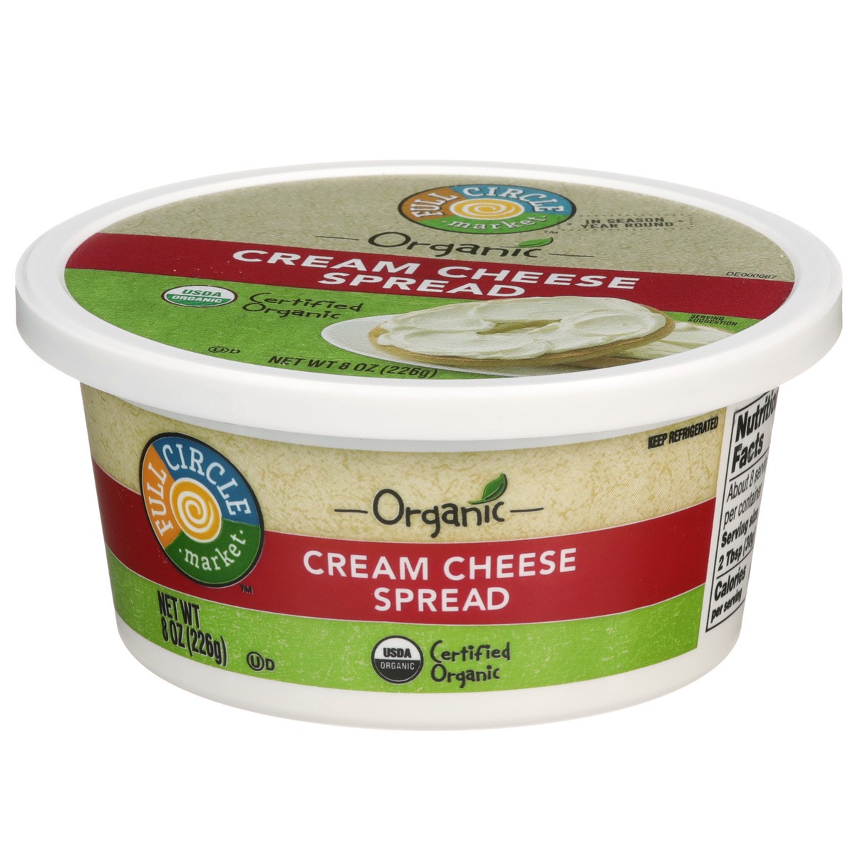 slide 8 of 9, Full Circle Market Cream Cheese Spread, 8 oz