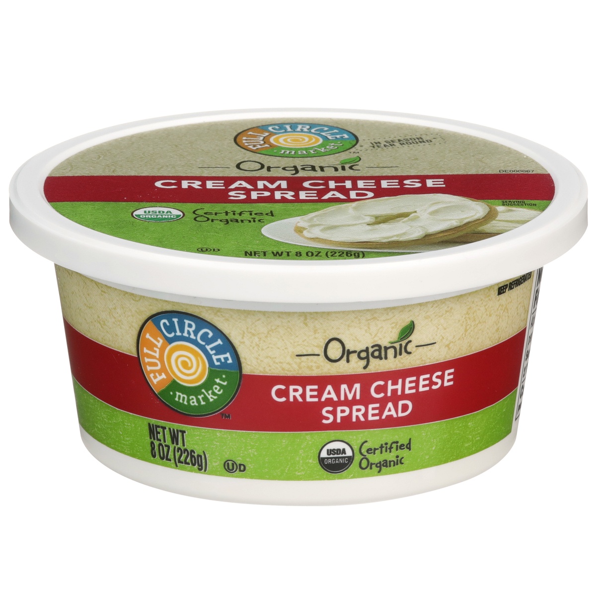 slide 1 of 9, Full Circle Market Cream Cheese Spread, 8 oz