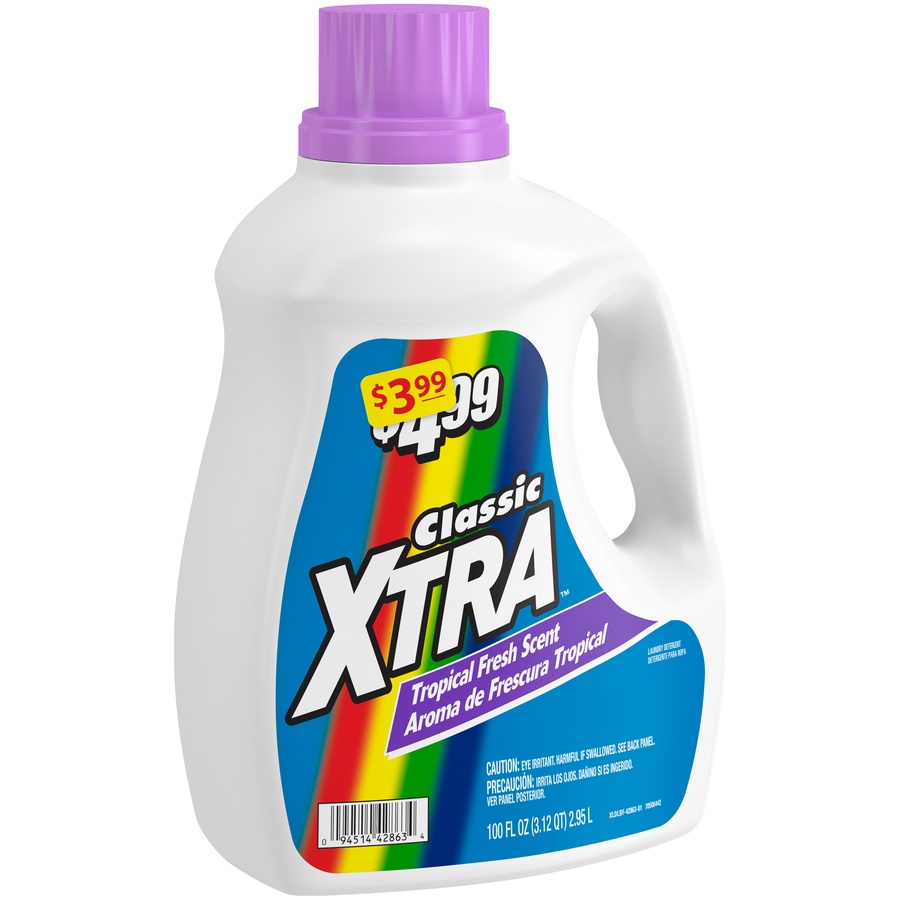 slide 2 of 4, Xtra Classic Liquid Detergent Tropic, 1 ct