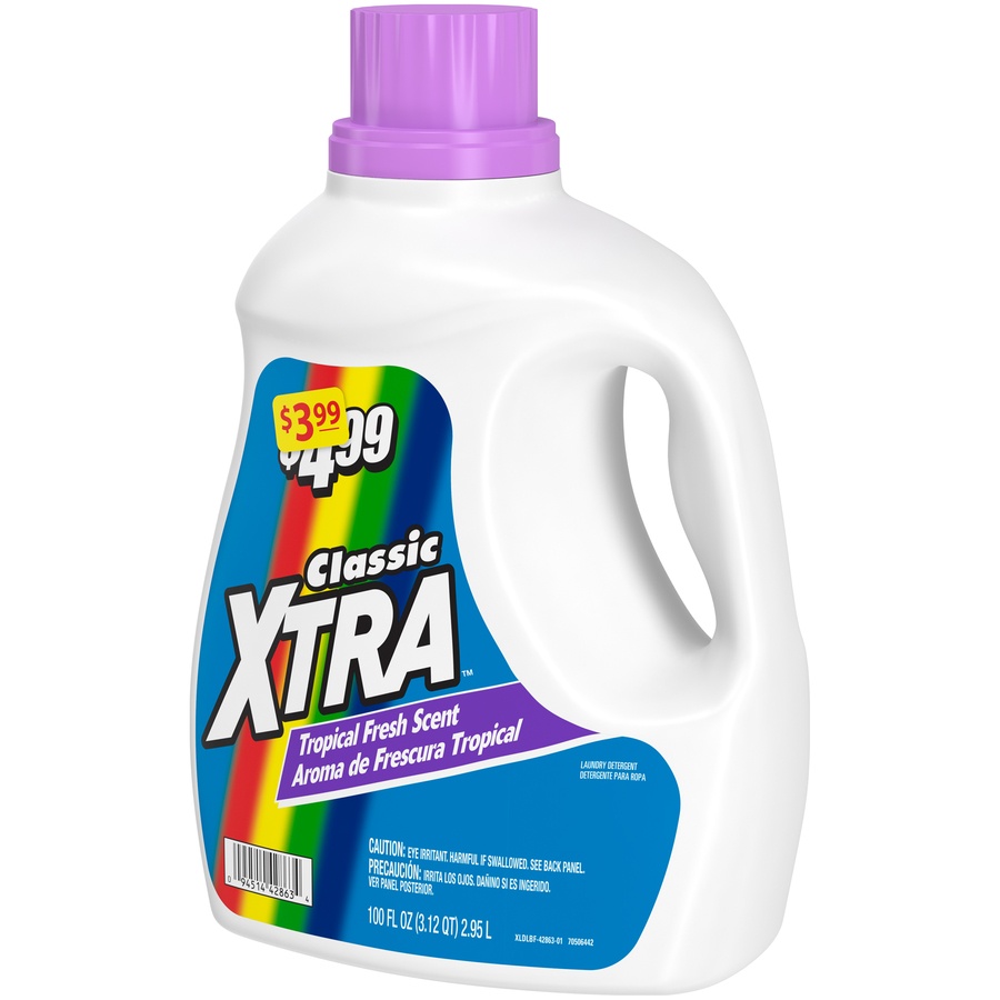 slide 3 of 4, Xtra Classic Liquid Detergent Tropic, 1 ct