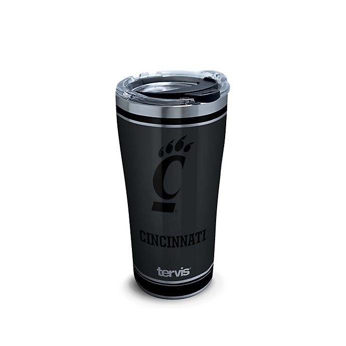 slide 1 of 1, NCAA Tervis University of Cincinnati Blackout Stainless Steel Tumbler with Lid, 20 oz