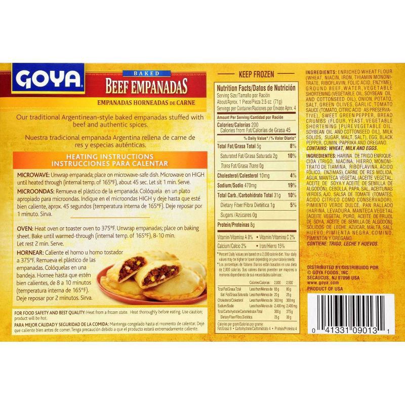 slide 2 of 2, Goya Baked Beef Empanada 10 Oz, 10 oz