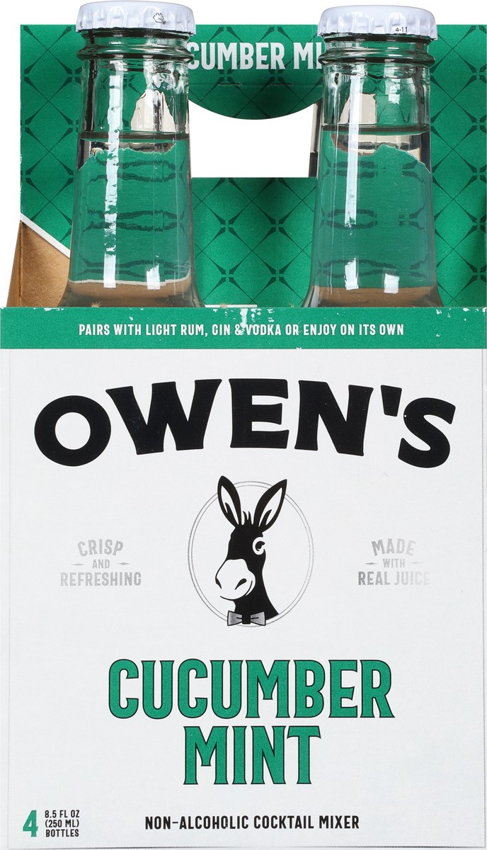 slide 7 of 9, Owen's Non-Alcoholic Cucumber Mint Cocktail Mixer - 4 ct, 4 ct btl