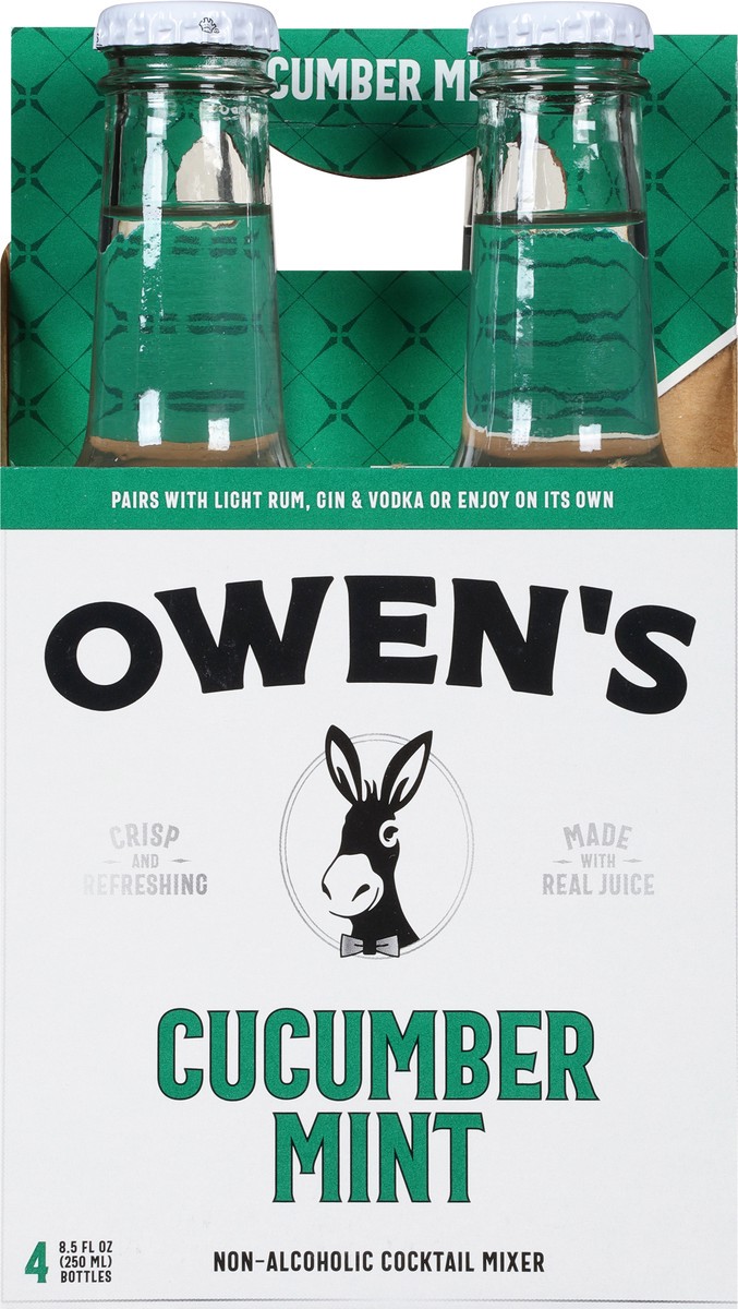 slide 5 of 9, Owen's Non-Alcoholic Cucumber Mint Cocktail Mixer - 4 ct, 4 ct btl
