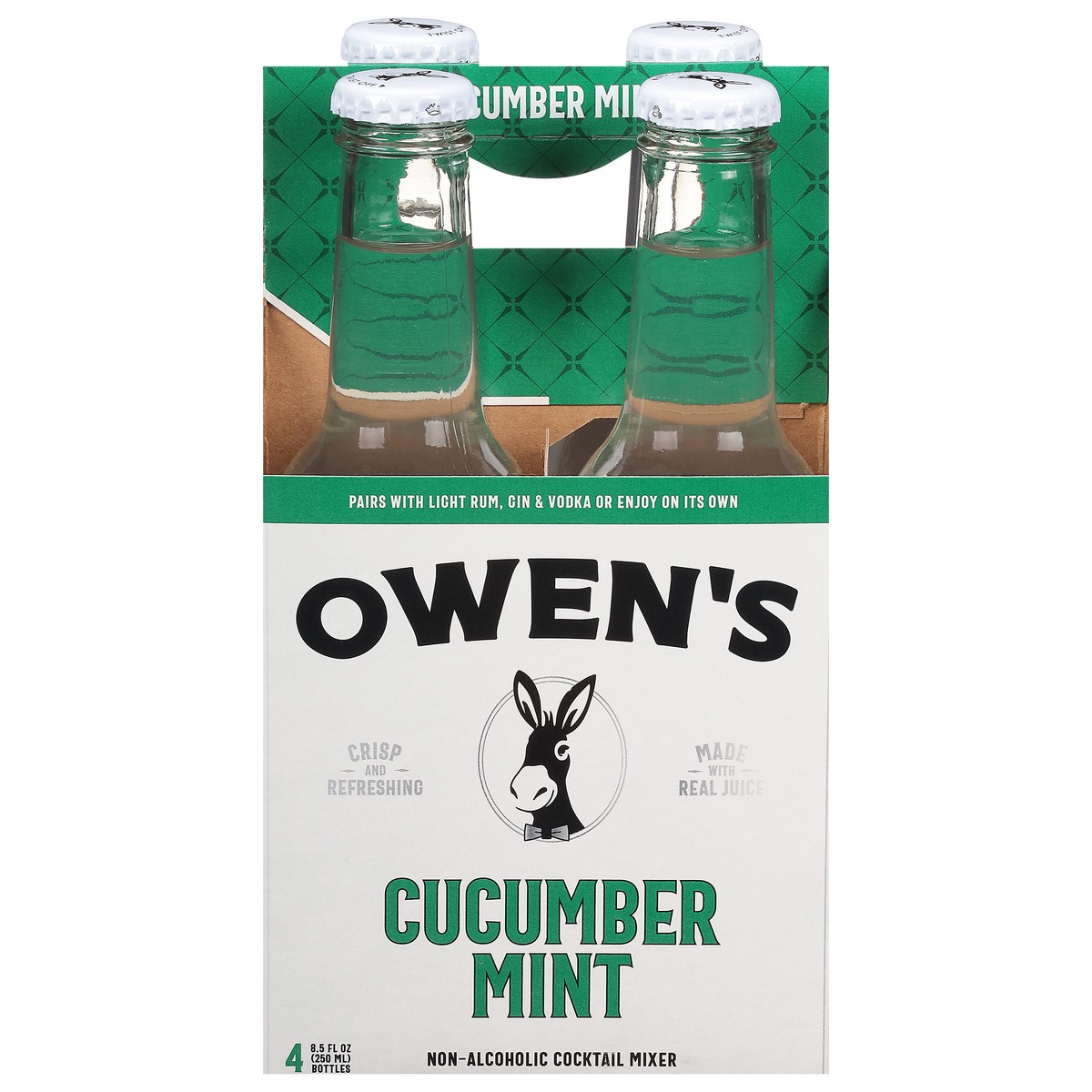 slide 1 of 9, Owen's Non-Alcoholic Cucumber Mint Cocktail Mixer - 4 ct, 4 ct btl