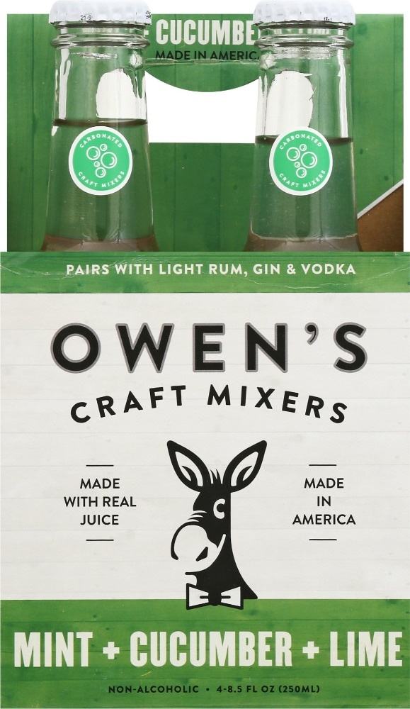slide 1 of 1, Owens Mixers Mint Cucumber Lime, 4 ct btl