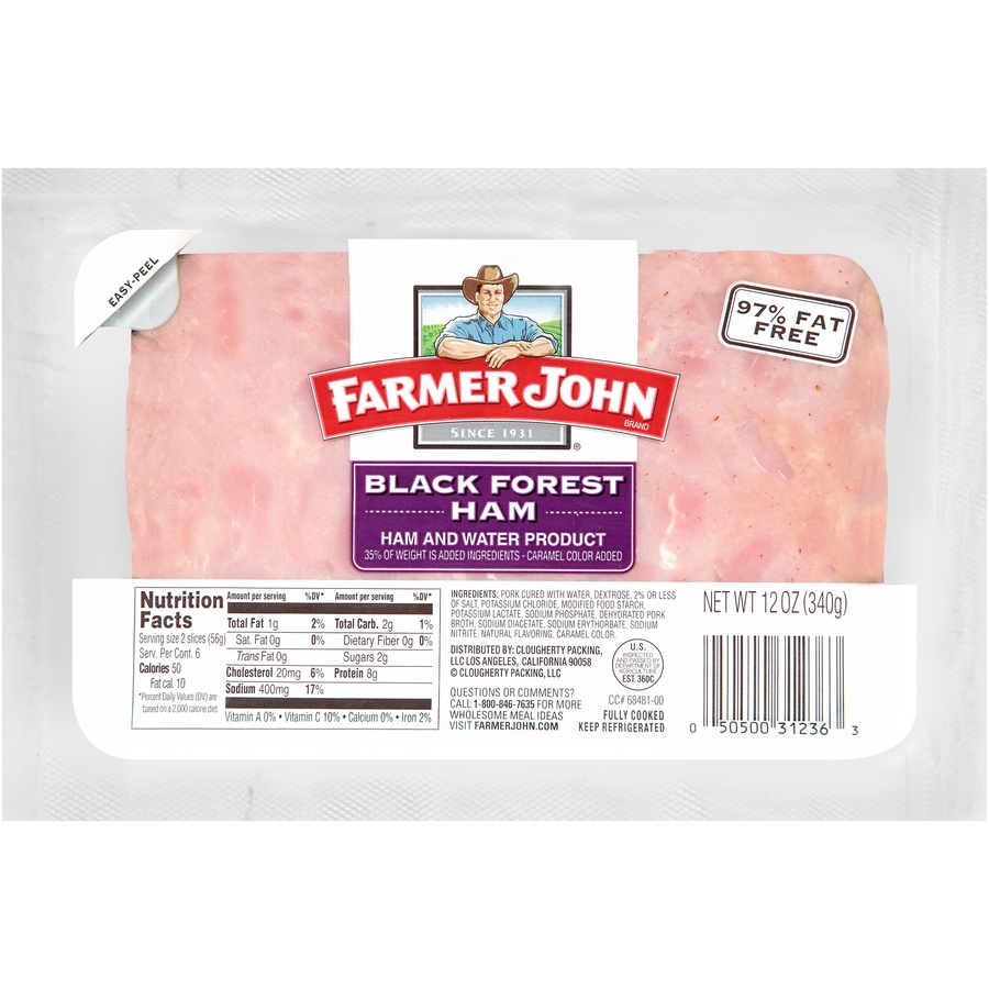 slide 1 of 3, Farmer John Black Forest Ham, 12 oz