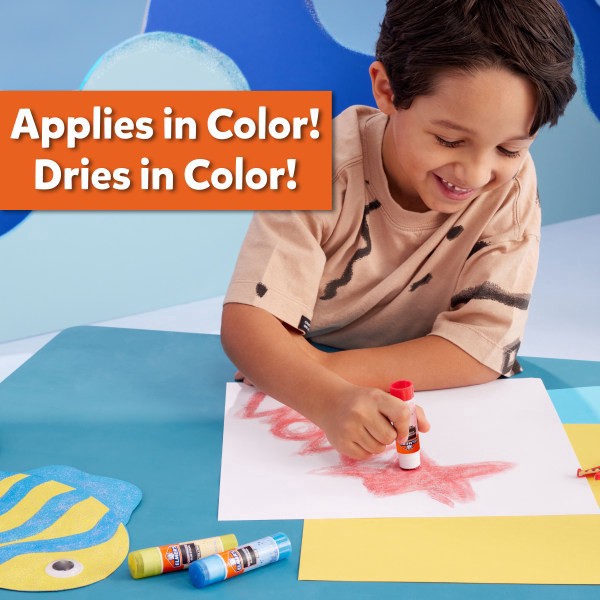 slide 6 of 7, Elmer's Color 'N Glitz Glue Sticks, 0.21Gm, Pack Of 4 Glue Sticks, 4 ct