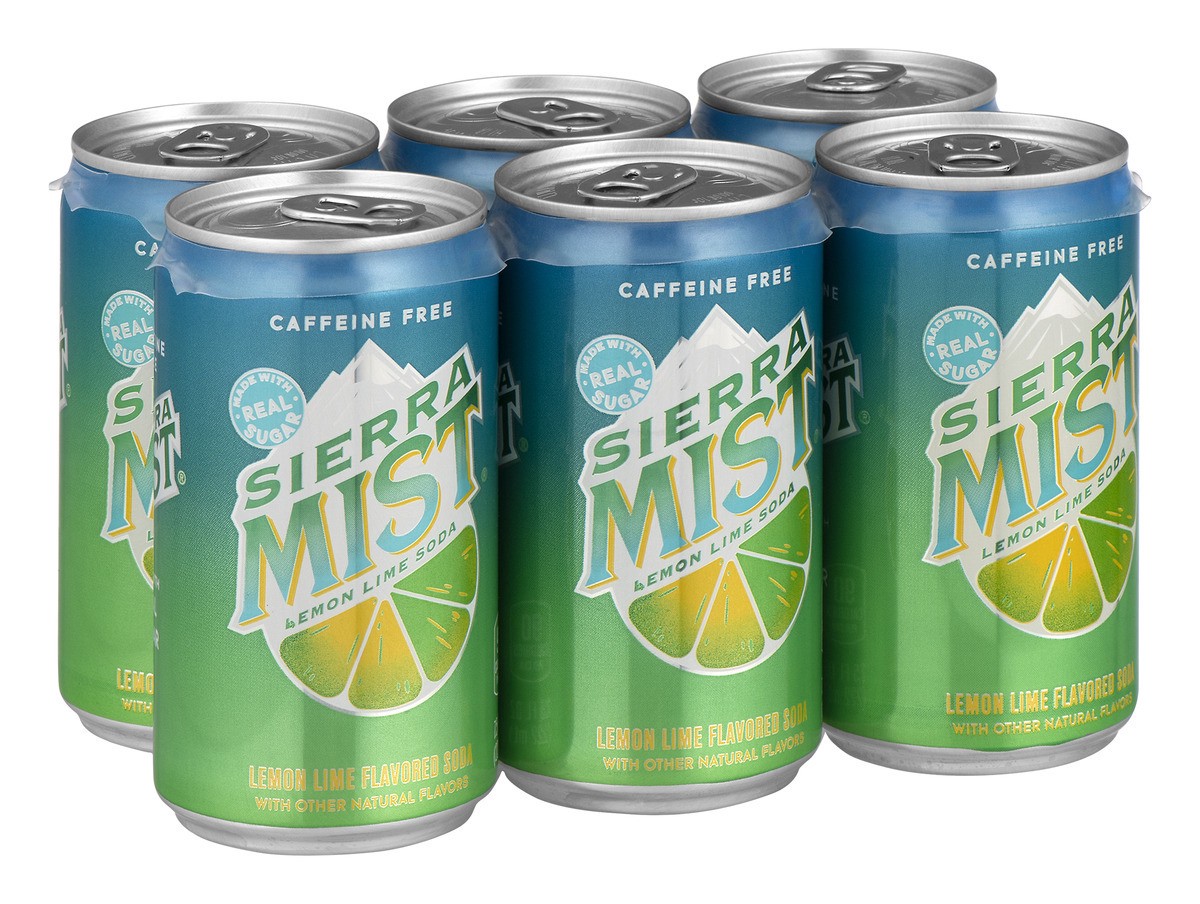 slide 9 of 9, Sierra Mist Lemon Lime Soda 7.5 Fluid Ounce Aluminum Can, 6 ct; 7.5 fl oz