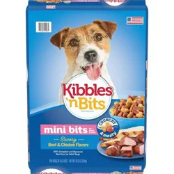 Kibbles ''n Bits Kibbles ‘n Bits Mini Bits Small Breed Savory Beef & Chicken Flavors Dry Dog Food, 16 lb. Bag