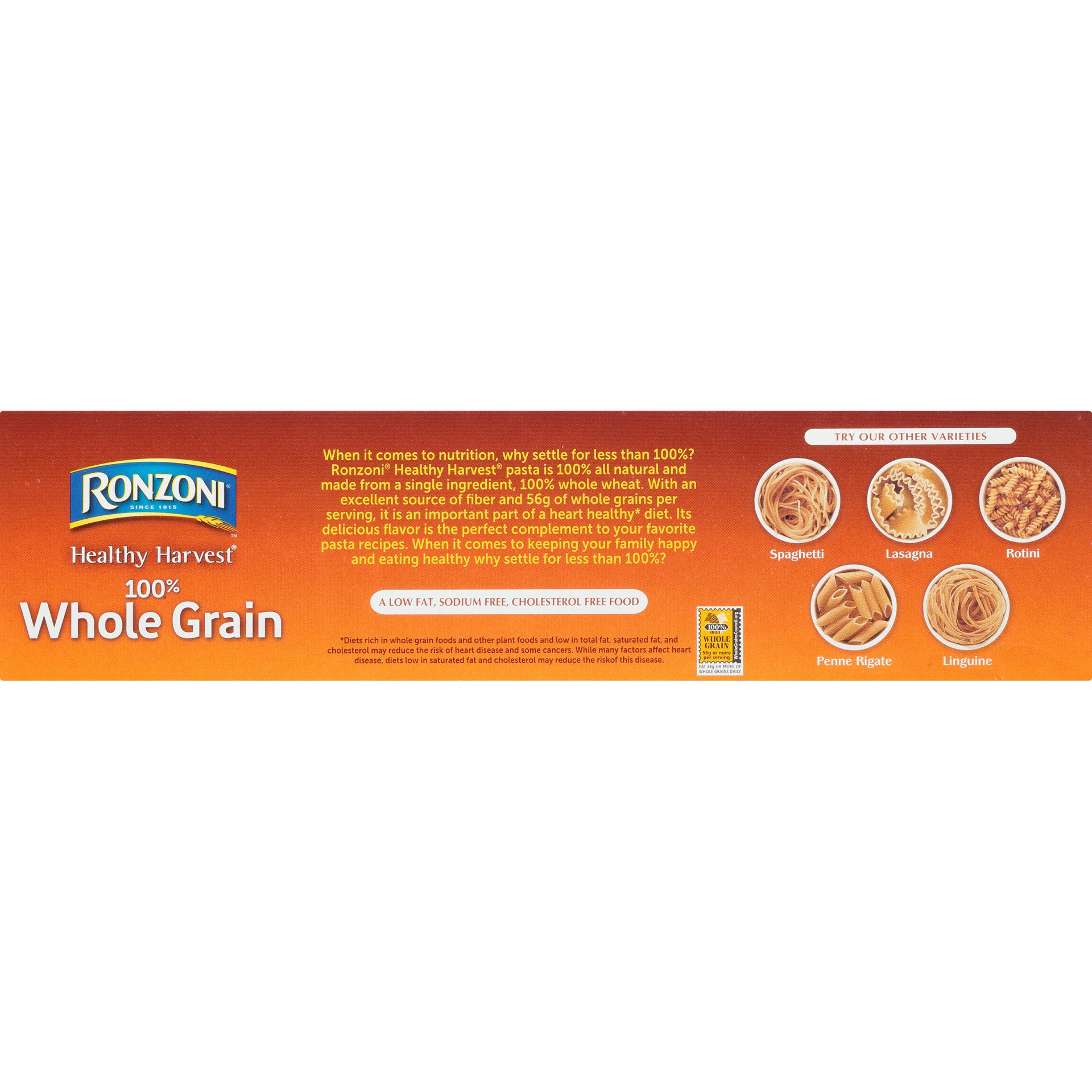 slide 5 of 8, Ronzoni Healthy Harvest 100 Whole Grain Thin Spaghetti, 16 oz