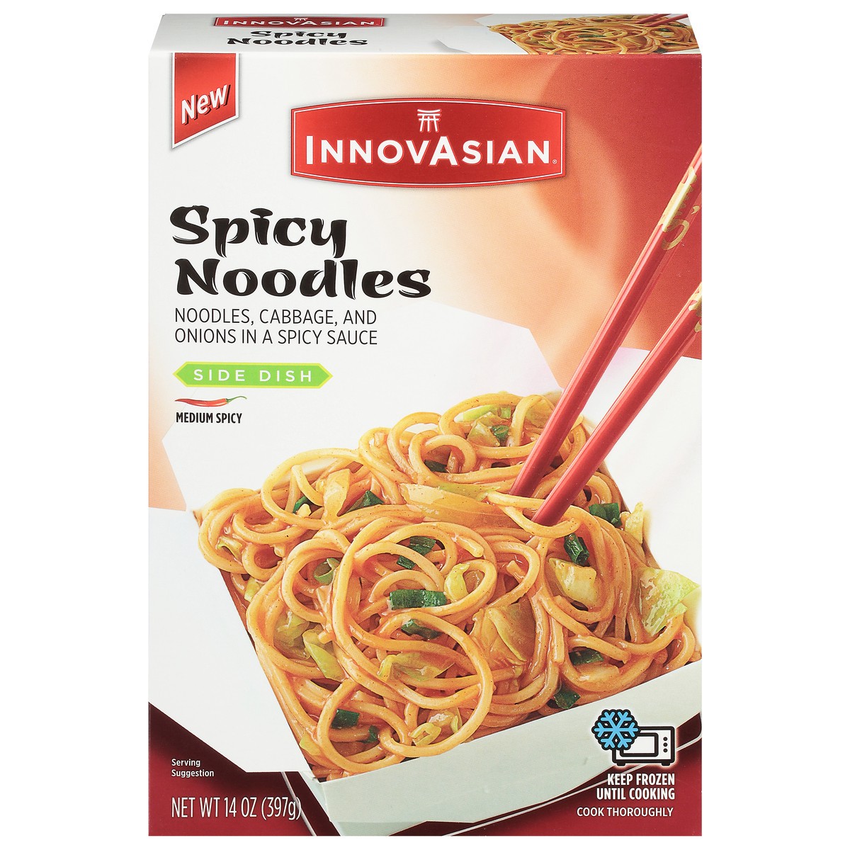slide 8 of 11, InnovAsian Spicy Noodles, 14 oz (Frozen), 14 oz